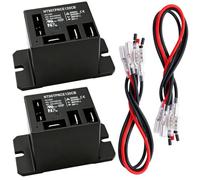 Tnisesm Lot de 2 relais de puissance scellés SPDT AC120 V, 40 A, 120 VAC avec montage à bride et 10 câbles de connexion rapide, relais haute performance NT90-AC120V-10X