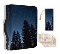 TNKBREEZE Étui de protection en cuir souple avec marque-page pour le travail, l'école, le bureau, l'école, les paysages nocturnes
