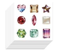 TNKBREEZE Lot de 450 autocollants diamant de 2,5 cm - Papier autocollant décoratif étanche - Pour valise, skateboard, réfrigérateur, casque, étui de téléphone portable - 90 x 90 mm - Feuille