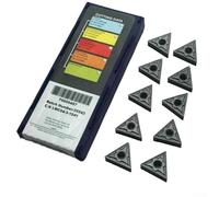 TNMG160404 NN Outil de coupe d'insertion en carbure pour tour CNC, 10 lames de tournage indexables pour les applications de travail des métaux et de fabrication