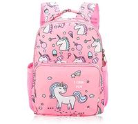 TNMV Sac à Dos de Licorne pour des Filles, Sac à Dos de Licorne de Maternelle, Sac à Dos Licorne Enfants,Maternelle Licorne garçons Filles Sac à Dos d'école Sac à Dos de Voyage 2-5 Ans(Pink) Rose