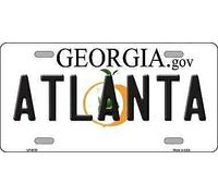 TNND Atlanta Georgia Plaque d'immatriculation en métal 15,2 x 30,5 cm
