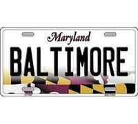 TNND Baltimore Maryland Plaque d'immatriculation en métal 15,2 x 30,5 cm