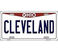 TNND Cleveland Ohio Plaque d'immatriculation en métal 15,2 x 30,5 cm
