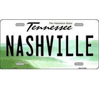 TNND Nashville Tennessee Plaque d'immatriculation en métal 15,2 x 30,5 cm