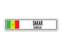 TNND Panneau de Rue Dakar Sénégal - Drapeau sénégalais - 10,2 x 40,6 cm