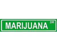 TNND Plaque décorative Murale en étain Motif Marijuana