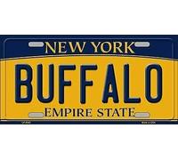 TNND Plaque d'immatriculation Buffalo New York New York en métal 15 x 12 Pouces