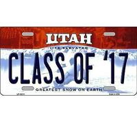 TNND Plaque d'immatriculation Class of Utah en métal de Fond de Plaque d'immatriculation 15,2 x 30,5 cm