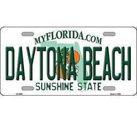 TNND Plaque d'immatriculation Daytona Beach Florida Novelty en métal 15,2 x 30,5 cm