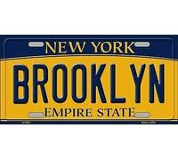 TNND Plaque d'immatriculation fantaisie en métal Brooklyn New York 15,2 x 30,5 cm