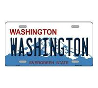 TNND Plaque d'immatriculation Washington State Background Novelty en métal 15 x 12 Pouces