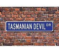 TNND Plaque en métal pour diable de Tasmanie - Décoration Tasmanie - Pour amoureux du diable de Tasmanie - 4 x 16 pouces