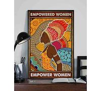 TNND Poster « Empowered » pour femme - Affiche « Puissante féministe » - Décoration murale - Décoration d'intérieur - Fête des pères - 30,5 x 40,6 cm