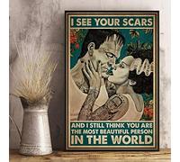 TNND Poster The Bride Of Frankenstein I See Your Scars Décoration murale en métal 20,3 x 30,5 cm