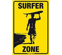 TNND Surfer Zone Guy Surf Surf Surf Beach Man Grotte en métal 20,3 x 30,5 cm