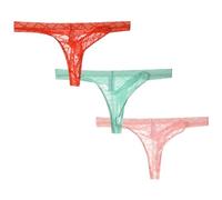TNNRAO Hommes Slips en Dentelle Slips String avec Poche de Nez d’éléphant Culotte Sexy en Dentelle Maille Transparent Elephant Nose Slips Ultrathin Respirant sous-vêtements