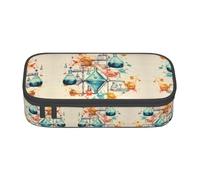 Tnnutp Grande trousse à crayons avec imprimé chimie - Esthétique - Avec fermeture éclair - Grande capacité - Trousse à crayons