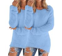 Tnompsu Pull Long Femme Hiver Chaud Chic Tenue Y2K sous Pull Polaire Slim | Sweat Femme Sans Capuche Sweatshirts Haut Sport Vetement Femme Automne Bureau Tenue Halloween Costume Noel Tunique Robe