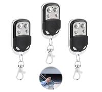 TNOMSNO 3 PCS Telecommande Universelle Portail, Telecommande Portail Compatible 433 MHz, Télécommandes Universelles pour Porte de Garage à 4 boutons Noir