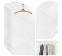 TNOMSNO 50 Pièces Housses à Vêtements, 60x120cm Housse Vetements à Suspendre Transparent, Housse Vetement en Plastique pour Chemises Blazers Robes