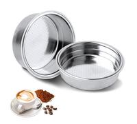 TNOMSNO 51mm Filtre à Café, Porte Filtre à Café Filtre à Café en Acier Inoxydable 51mm, Filtre à Café Réutilisable en Acier Inoxydable Filtres pour Cafetières Pressurisées 1 Tasse et 2 Tasses