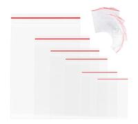 TNOMSNO 600 Pièces Sachet Plastique Transparent, 6 Tailles, Ttransparent, Auto-étanche et Imperméable Pochon Plastique, Sachet Zip pour la Famille, la Cuisine et le Bureau