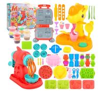 TNOMSNO Accessoires en Pâte à Modeler Kitchen Creations, 52 Pièces DIY Pate A Modeler pour Enfants avec 12 Pots de Pate a Modeler - Machine à Glace Machine à Pâtes Machine à Burger