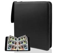 TNOMSNO Album Carte, Carte Album Classeur 50 Pages, Classeur Carte Magic avec Fermeture Éclair, Livre Carte avec Couverture en Cuir (900 Pochette 50 Pages)