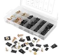 TNOMSNO Clips de Fixation Voiture, 170pcs Assortiment de Vis et d'ecrou, Inclure Agrafe Carrosserie et Cage U-Clip Voiture, Clips de Fixation pour Motos, Quads, Scooters et Tracteurs