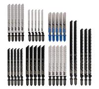 TNOMSNO Lame Scie Sauteuse, 35 Pièces, 8 Modèles T Jeu de Lames de Scie Sauteuse Basic, Lame de Scie Sauteuse pour Couper du Plastique, du Bois et du Métal fin
