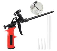 TNOMSNO Pistolet Mousse, Polyurethane Pistolet Mousse Pistolet à Mousse Polyuréthane avec 5 Tuyaux, Pistolets à Mousse pour Calfeutrage, Etanchéité