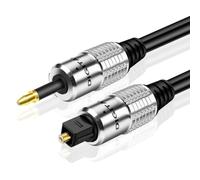 TNP Câble audio optique numérique Mini vers Toslink (1,8 m) - Adaptateur standard convertisseur jack cordon