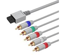 TNP Câble composant Wii/Wii U - 5 RCA vidéo et audio stéréo RCA - Câble AV compatible avec Nintendo Wii et Wii U vers HDTV EDTV haute définition [Nintendo Wii] [Nintendo Wii U]