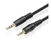 TNP Câble d'Extension Audio Stéréo 2,5mm Mâle vers 3,5mm Mâle (3 M) - Adaptateur Connecteur Bidirectionnel Prise Audio Jack Mâle-Mâle Mini Miniature et Plaqué Or Aux pour Casque, Écouteurs, Micros