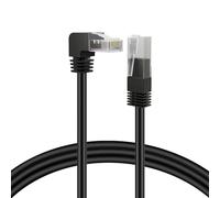 TNP Câble réseau Ethernet Cat6 (Angle Droit, 0,9 m / 3 Pieds) - Câble coudé 90 degrés avec connecteurs plaqués Or RJ45 500Mhz 10 Gigabit - pour PS4, Fire-Stick, Xbox One, Smart TV, Jeu, Ordinateur