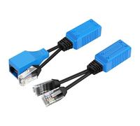 TNP Combinateur/séparateur de câble Ethernet RJ45 (1 Paire) 2 mâle à 1 Femelle et 1 mâle 1 Femelle à 1 Femelle Adaptateur POE LAN Ethernet Y séparateur Cat5e Cat6 câble pour la Surveillance