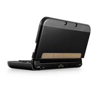 TNP Coque de Protection Compatible avec Nintendo New 3DS XL LL 2015, Noir - Plastique + Aluminium Coque de Protection intégrale à Clipser - Design modifié sans charnière