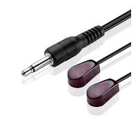 TNP Émetteur IR - Extenseur de câble infrarouge à double tête (3,0 m) - Prise IR 3,5 mm, extendeur pour kit répéteur IR Xbox, plage 38 kHz à 56 kHz