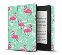 TNP Étui de Protection pour Kindle Paperwhite 10e génération Version 2018, Housse et Coque Rigide en PC pour liseuse Amazon Kindle Paperwhite, réveil et Sommeil Automatique, Flamant Rose