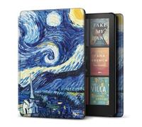 TNP Étui pour Kindle Paperwhite 12{^>e<^} génération 2024 / Kindle Colorsoft Signature Edition - 7" en similicuir PU pour Kindle Paperwhite enfants avec mise en veille/réveil automatique, nuit étoilée