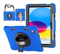 TNP Étui robuste pour iPad 10,2" 9{^>e<^} génération, 8{^>e<^} génération, 7{^>e<^} génération - Étui robuste pour iPad 2021/2020/2019 - Bleu