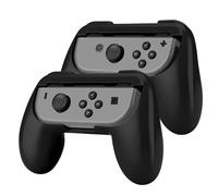 TNP Grips support manette sans fil pour Joy-Con Nintendo Switch (lot de 2) - Accessoires poignées de l'usure confort résistantes à l'usage pour contrôleurs Joy Cons (Noir) - Nintendo Switch