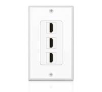 TNP HDMI plaque murale prise HDMI Plug Insert prise jack de montage sur panneau prise en charge 4 K 60 Hz HDR 1080p 3d Ethernet intégré de haute vitesse câble coupleur d'extension pour