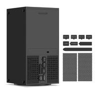 TNP Housse Anti-Poussière pour Xbox Series X - Kit de Filtre avec Filets de Protection et Bouchon Jack en Silicone - Ensemble de Protection Contre les Rayures - Cache-Ports