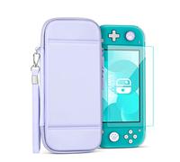 TNP Housse de Transport pour Nintendo Switch Lite, Violet - Étui de Voyage Portable Kawaii, Sac de Rangement Protecteur pour Filles avec Protection d'Écran, Porte-Cartouches pour 10 Jeux