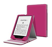 TNP Housses pour Kindle Paperwhite 11e Génération - 2021 / Édition Signature 6,8 Pouces avec Support Pliable, Housse Origami Flip Verticale pour Paperwhite, Cuir PU Premium, Rose Vif