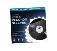 TNP Lot de 100 pochettes intérieures épaisses en vinyle à 3 plis pour rangement de disques vinyles - Protection sans acide, antistatique, avec papier de riz à l'intérieur