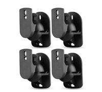 TNP Lot de 4 supports muraux universels pour haut-parleur satellite avec rotation réglable et angle d'inclinaison pour système de son surround Home Cinéma Noir