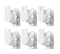 TNP Lot de 6 supports muraux universels pour haut-parleur satellite avec rotation réglable et angle d'inclinaison pour système de son surround Blanc